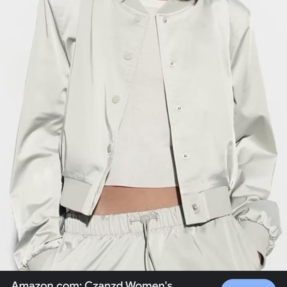 Gray Lightweight Bomber Jacket - image 4